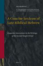 A Concise Lexicon of Late Biblical Hebrew: Linguistic Innovations in the Writings of the Second Temple Period