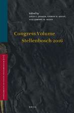 Congress Volume Stellenbosch 2016