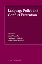 Language Policy and Conflict Prevention