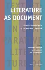 Literature as Document: Generic Boundaries in 1930s Western Literature