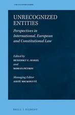 Unrecognized Entities: Perspectives in International, European and Constitutional Law