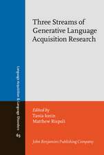 Three Streams of Generative Language Acquisition Research