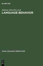 Language Behavior: A Book of Readings in Communication. For Elwood Murray on the Occasion of His Retirement