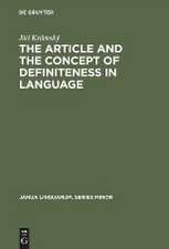 The Article and the Concept of Definiteness in Language