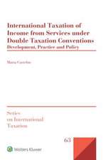 International Taxation of Income from Services Under Double Taxation Conventions