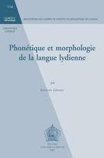 Phonetique Et Morphologie de la Langue Lydienne