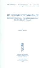 Les Usages de L'Intentionnalite