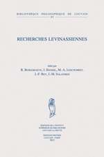 Recherches Levinassiennes