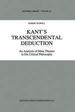 Kant’s Transcendental Deduction: An Analysis of Main Themes in His Critical Philosophy