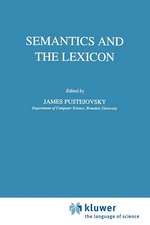 Semantics and the Lexicon