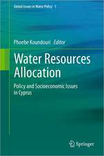 Water Resources Allocation: Policy and Socioeconomic Issues in Cyprus