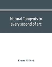 Natural tangents to every second of arc and eight places of decimals