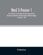 Ward 3-Precinct 1; City of Boston; List of residents; 20 Years of Age and Over (Non-Citizens Indicated by Asterisk) (Females Indicted by Dagger) As of April 1, 1943