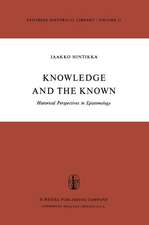 Knowledge and the Known: Historical Perspectives in Epistemology