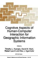 Cognitive Aspects of Human-Computer Interaction for Geographic Information Systems