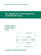 The Significance and Regulation of Soil Biodiversity: Proceedings of the International Symposium on Soil Biodiversity, held at Michigan State University, East Lansing, May 3–6, 1993