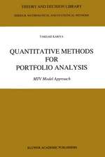 Quantitative Methods for Portfolio Analysis: MTV Model Approach