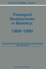 Bioethics Yearbook: Theological Developments in Bioethics: 1988–1990