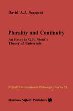 Plurality and Continuity: An Essay in G.F. Stout’s Theory of Universals