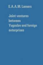 Joint ventures between Yugoslav and foreign enterprises