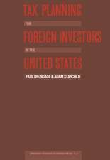 Tax Planning for Foreign Investors in the United States