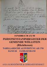 Findbuch zum Personenstandsregister der Gemeinde Wöllstein/ Rheinhessen