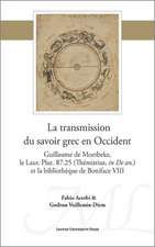 transmission du savoir grec en Occident