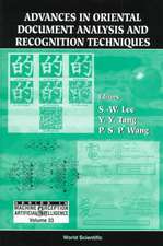 Advances in Oriental Document Analysis and Recognition Techniques