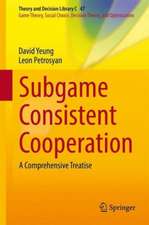 Subgame Consistent Cooperation: A Comprehensive Treatise