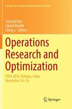 Operations Research and Optimization: FOTA 2016, Kolkata, India, November 24-26