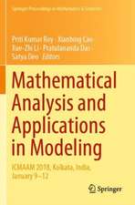 Mathematical Analysis and Applications in Modeling: ICMAAM 2018, Kolkata, India, January 9–12