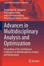 Advances in Multidisciplinary Analysis and Optimization: Proceedings of the 2nd National Conference on Multidisciplinary Analysis and Optimization