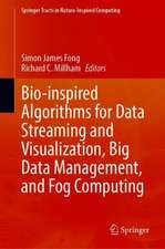 Bio-inspired Algorithms for Data Streaming and Visualization, Big Data Management, and Fog Computing