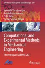 Computational and Experimental Methods in Mechanical Engineering: Proceedings of ICCEMME 2021