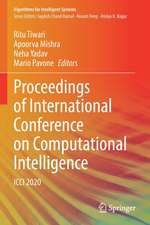 Proceedings of International Conference on Computational Intelligence: ICCI 2020