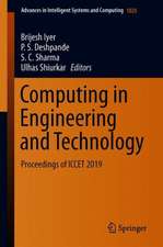 Computing in Engineering and Technology: Proceedings of ICCET 2019