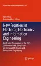 New Frontiers in Electrical, Electronics and Information Engineering