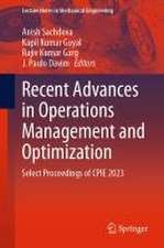 Recent Advances in Operations Management and Optimization