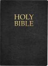 Kjver Holy Bible, Large Print, Black Genuine Leather, Thumb Index